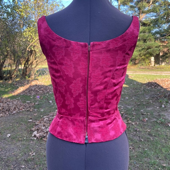 Vintage Ilene Ricky Three Piece Wiggle Cocktail Dress, Red and Black Lace Petite - Picture 14 of 14